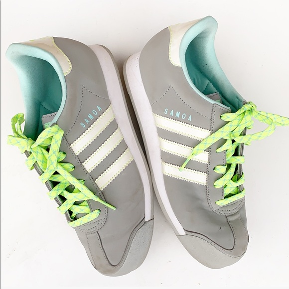 Adidas Samoa Sneakers Tennis Shoes Grey Mint - Picture 5 of 7